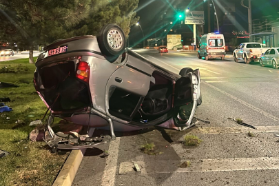 Niğde’de trafik kazası! Kontrolden çıkan otomobil takla attı